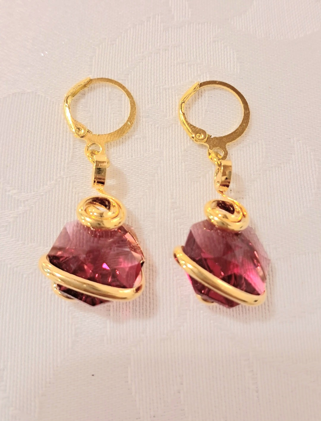 Set ciuffo rosso in acciaio dorato