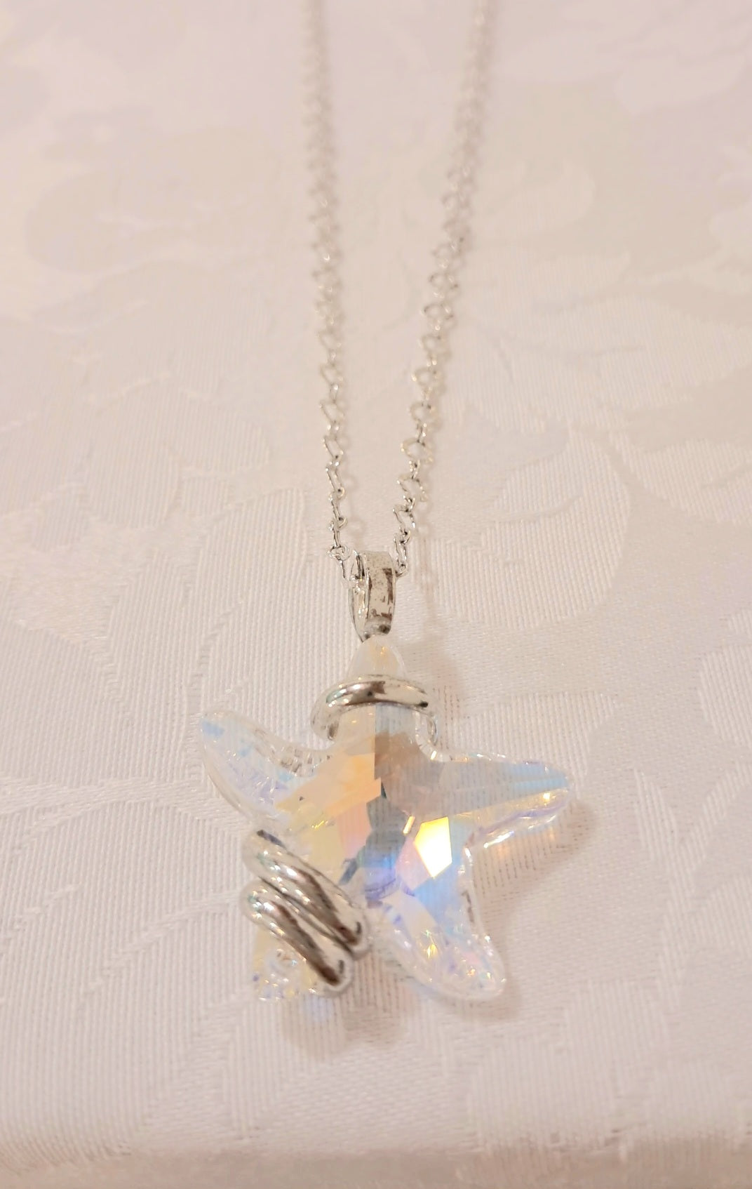 Ciondolo stella marina grande in acciaio