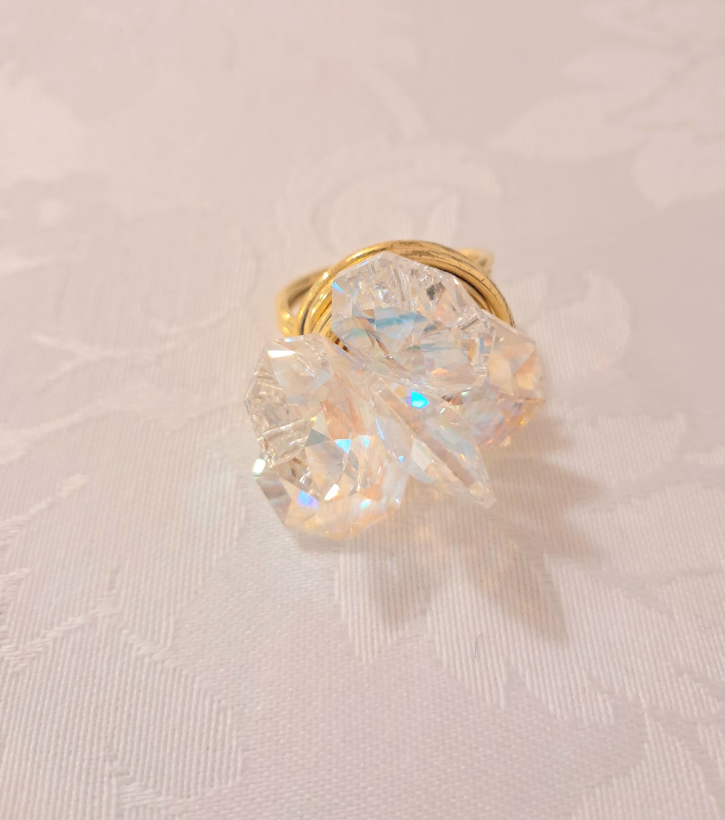 Anello ciuffo dorato aurora boreale